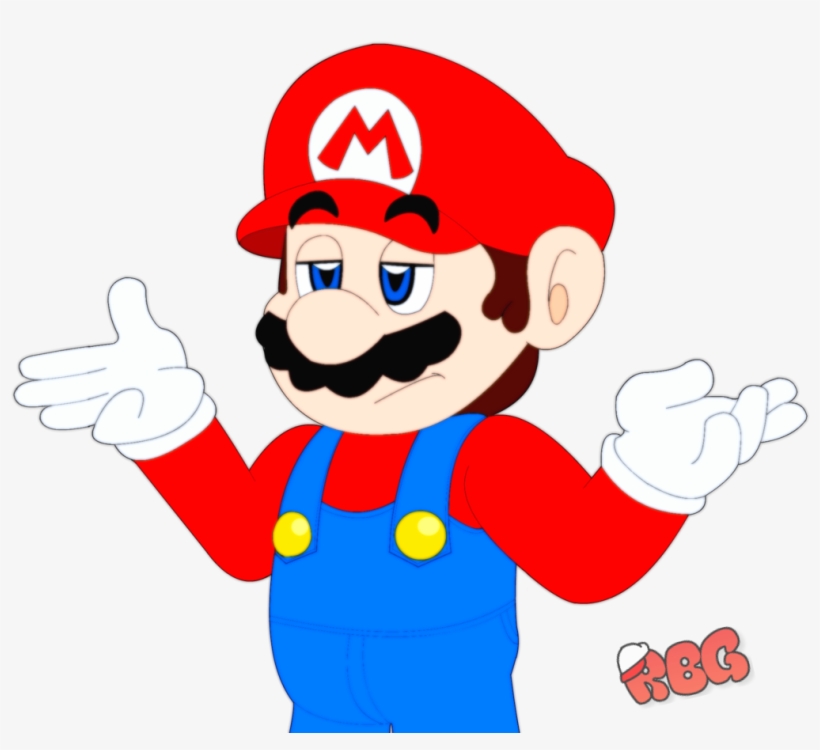 Graphic Download Shrugging Mario By Redbubbleguy On - Paper Mario Shrugging, transparent png #850343
