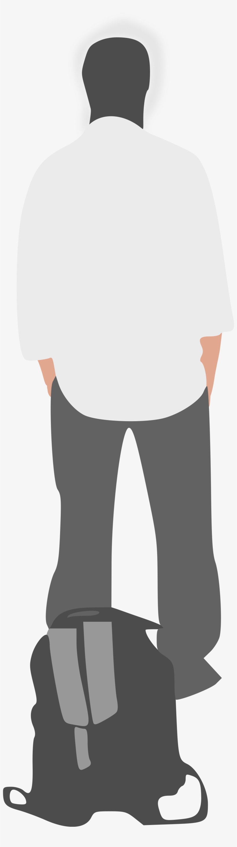 Open - Man With His Back Turned Png, transparent png #850345