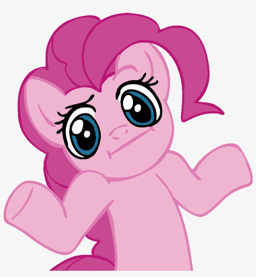 Pony Shrug - Pinkie Pie Shrug, transparent png #850389