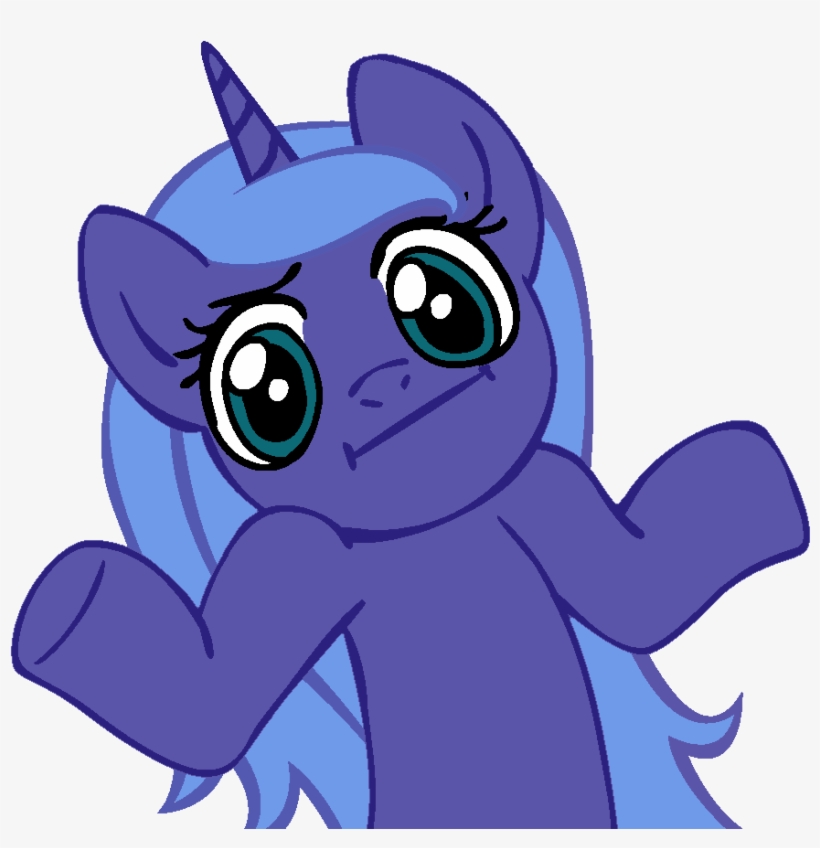 Luna-shrug - Pinkie Pie Shrug, transparent png #850521