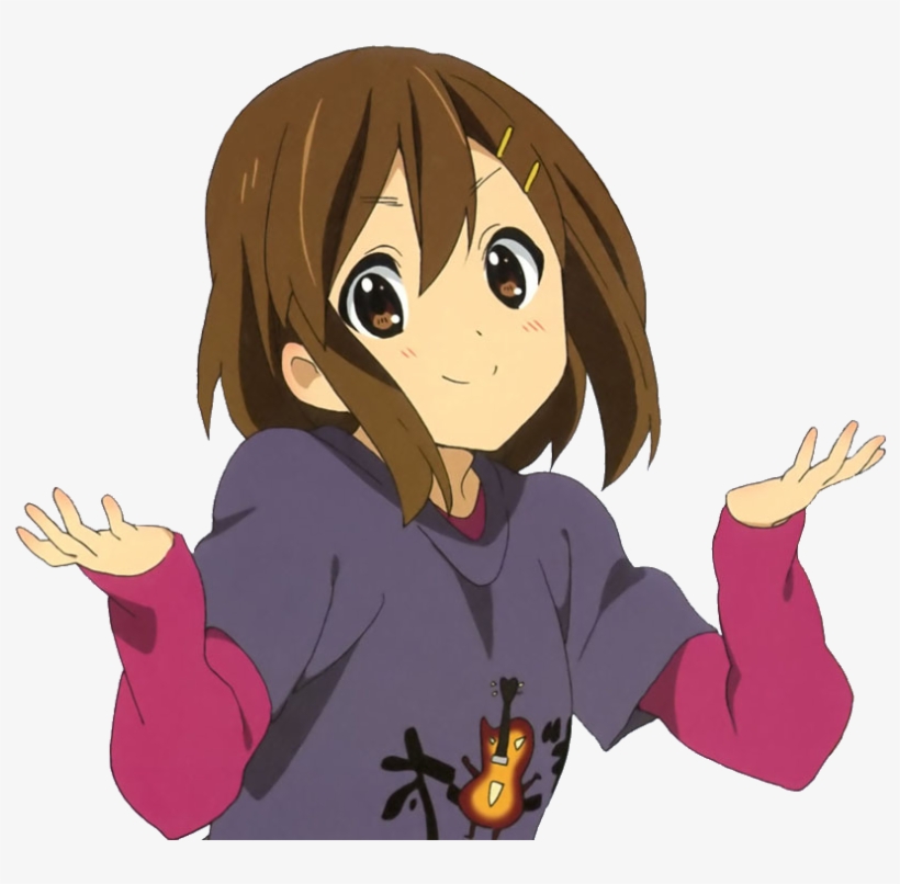 43053645 - > - K On Yui Shrug, transparent png #850558