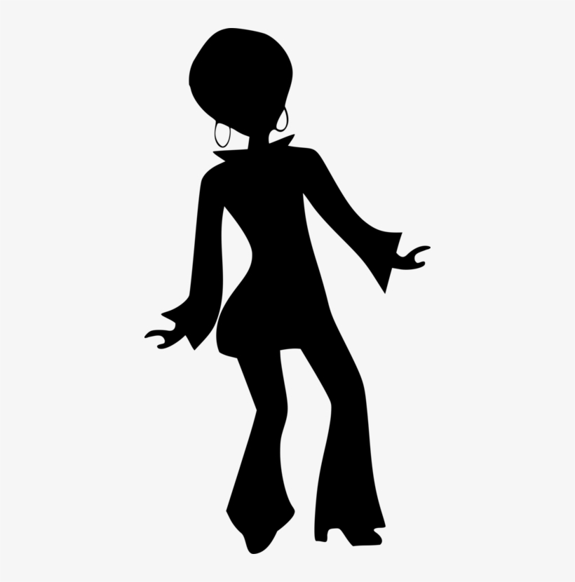 Disco Dancer Clip Art - Disco Dancers Silhouette, transparent png #850649