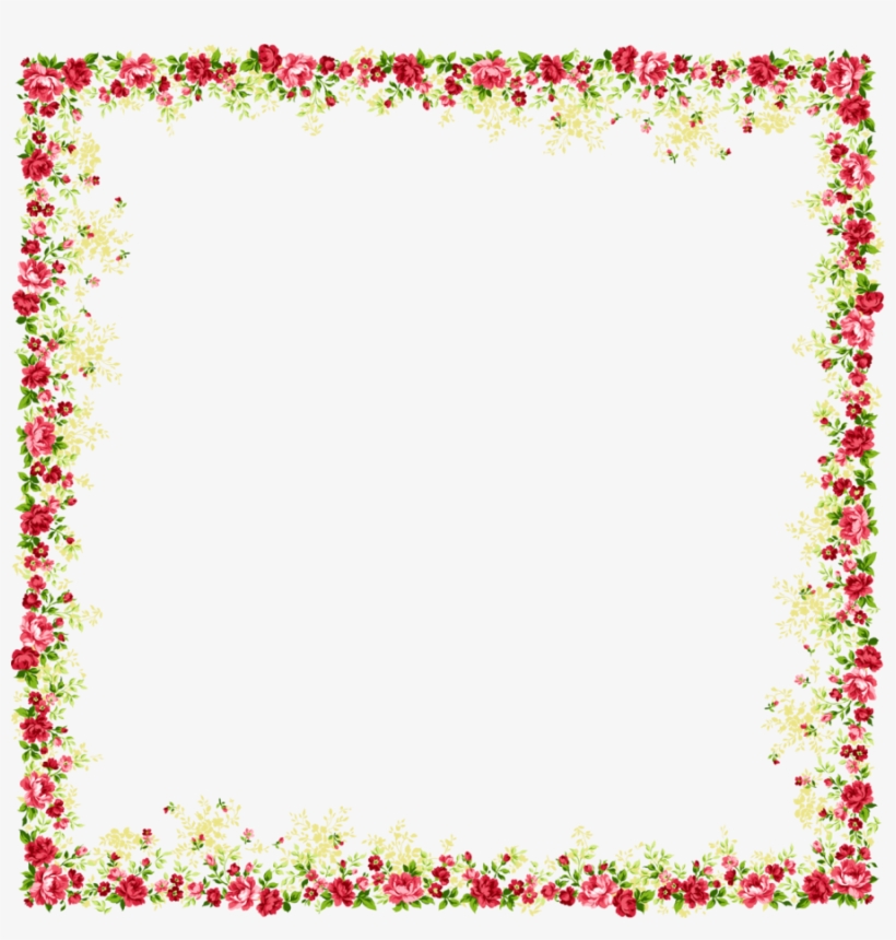 Flower And Butterfly Border Design Images Png Images - Flower Page Border Design, transparent png #850777