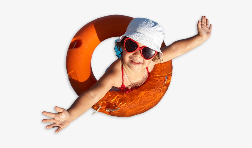 Girl Orange Tube - Waterfall Park Split Croatia, transparent png #851061
