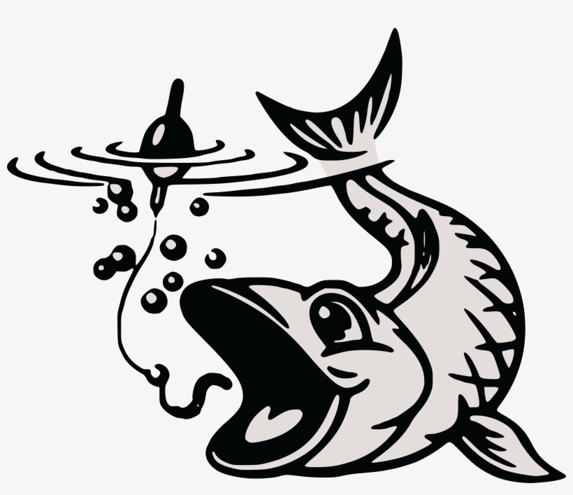 Svg Free Library Fish Bait Recreational Clip Art - Clip Art Fish On Hook, transparent png #851570
