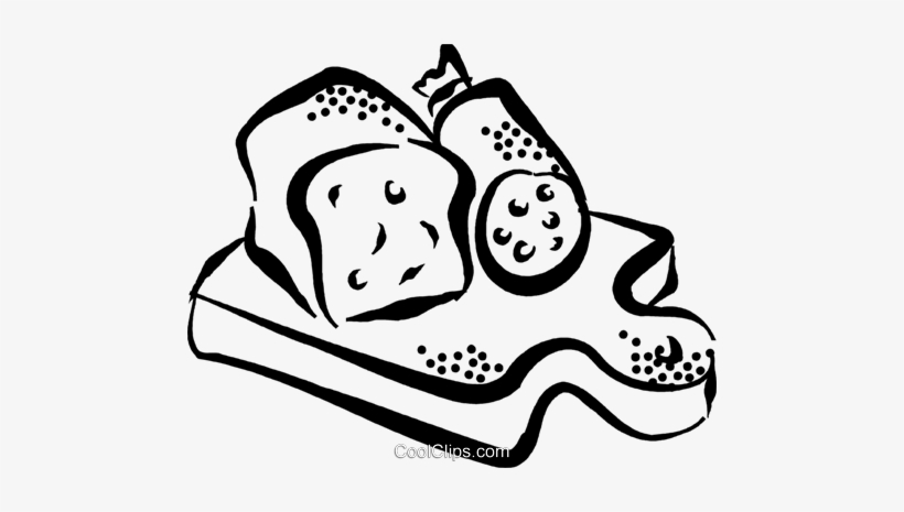 Bread And Cold Cuts Royalty Free Vector Clip Art Illustration - Aufschnitt Clipart, transparent png #852274
