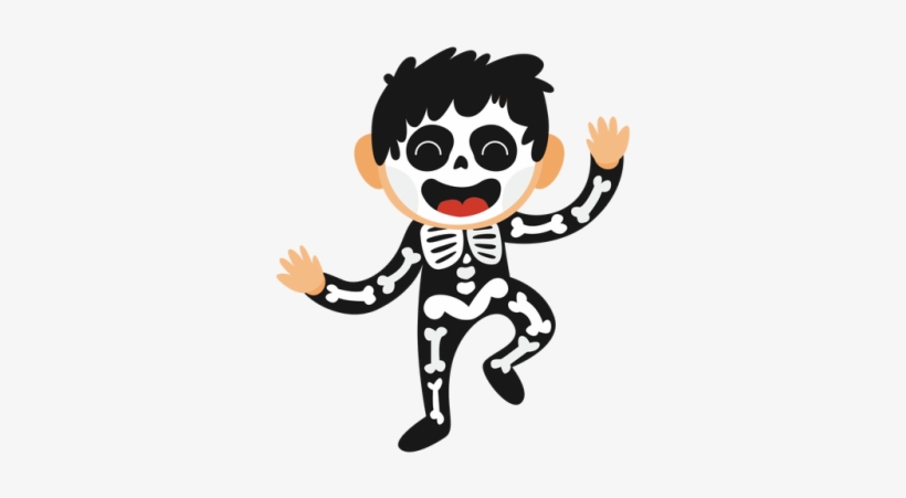 Skeleton Kid Halloween Costume Transparent Png Png - Halloween Png, transparent png #852347
