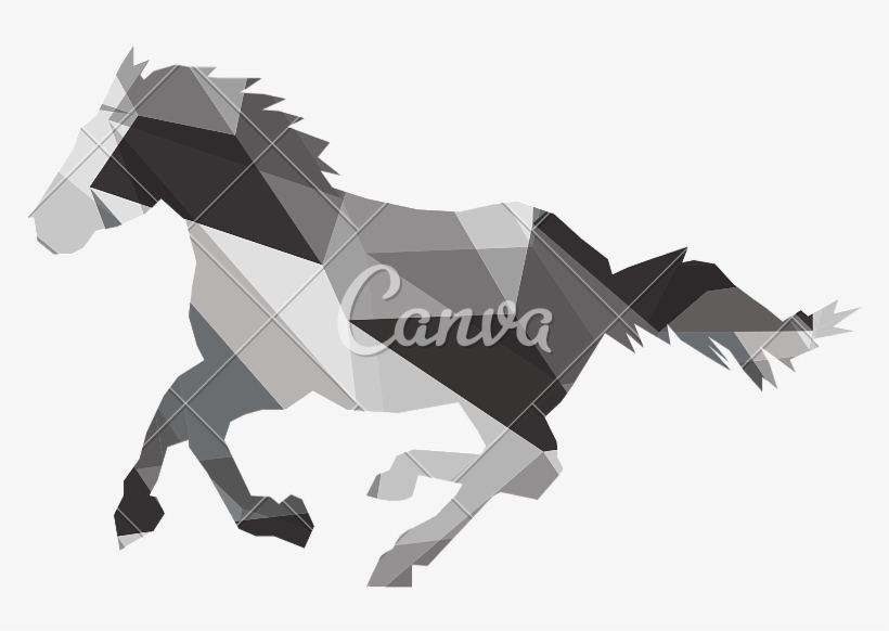 Geometric Texture Horse Silhouette Icon - Canva, transparent png #852490