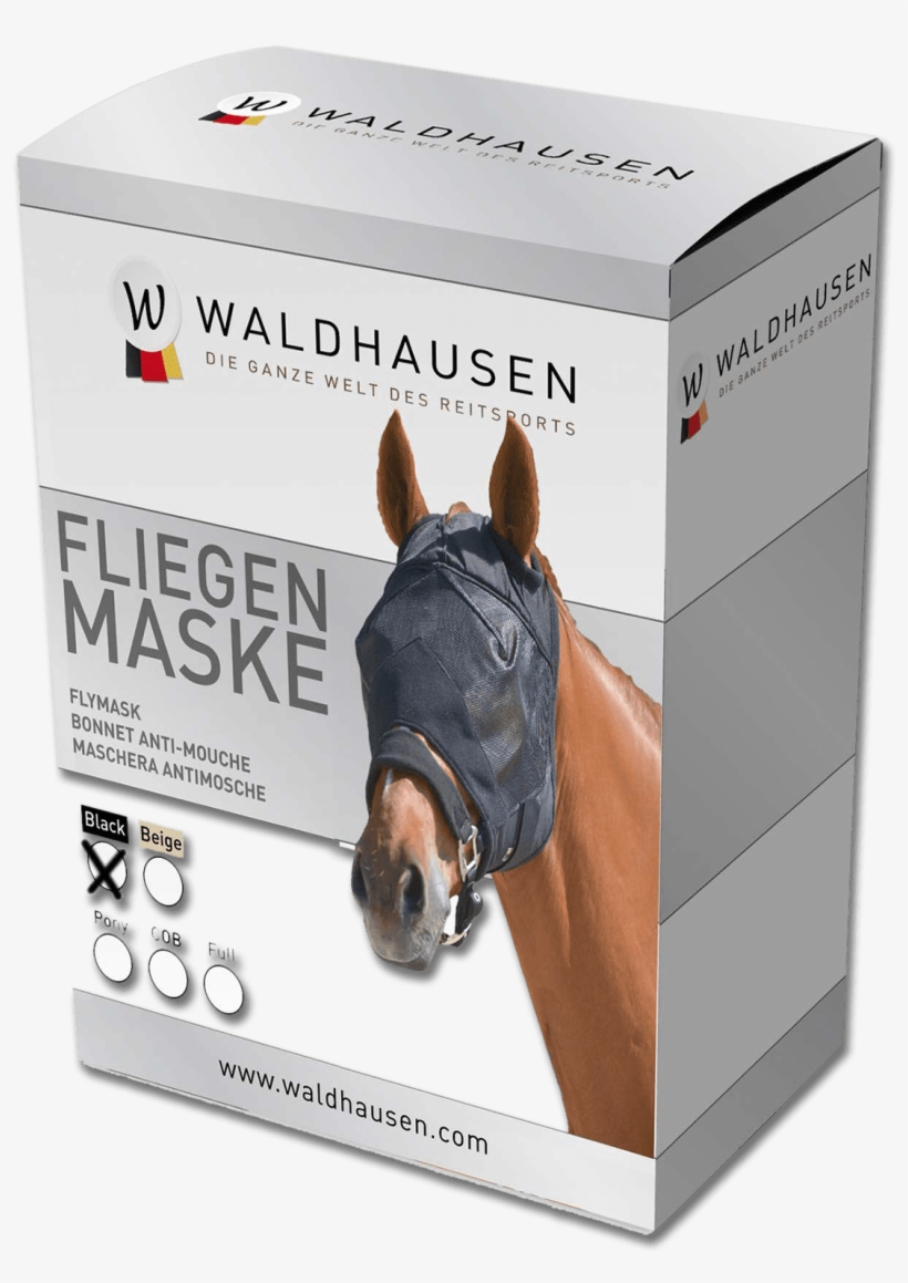 Sale New Tested - Waldhausen Fliegenmaske Premium Schwarz Ohne Ohren-, transparent png #852707