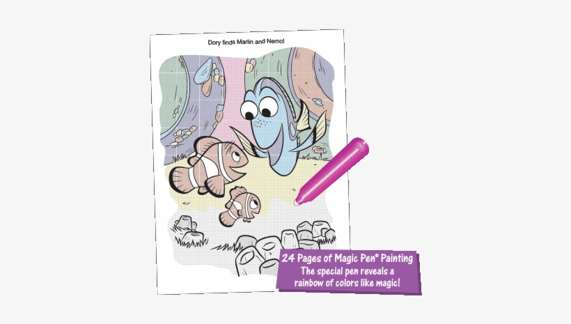 Magic Pen® Painting - Disney Pixar Finding Dory Color And Play Coloring Book, transparent png #853003