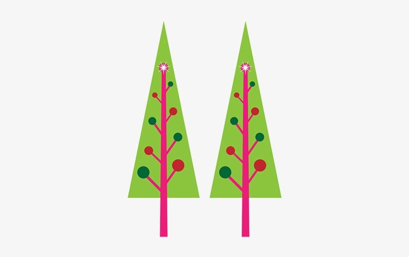 Christmas Tree With Baubles, Two Christmas Trees - Christmas Tree, transparent png #853116