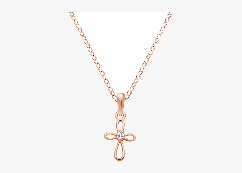 Tiny, Clear Cz Children's Necklace - Necklace, transparent png #853549