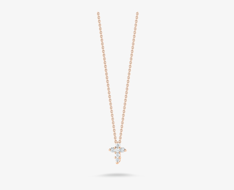 Roberto Coin Baby Cross Pendant With Diamonds - Collane Con Ancora Da Uomo, transparent png #853976