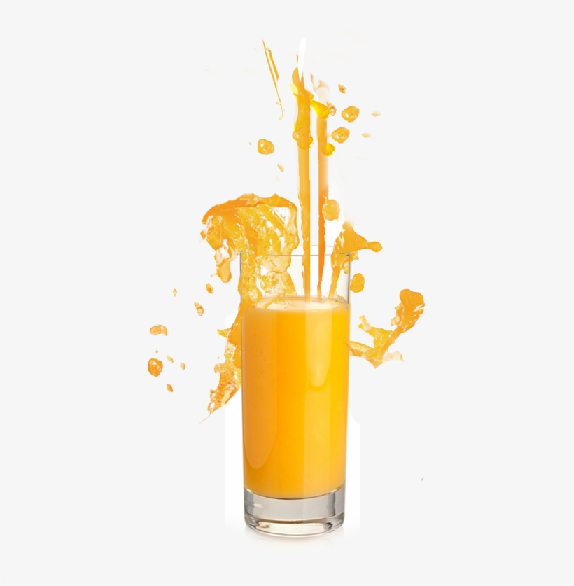 Powerful Beverage Orange Juice Splash In Glass - 充電式ニッケル水素電池 Rechargeable Juice 単3形 2400mah 4本セット, transparent png #853998