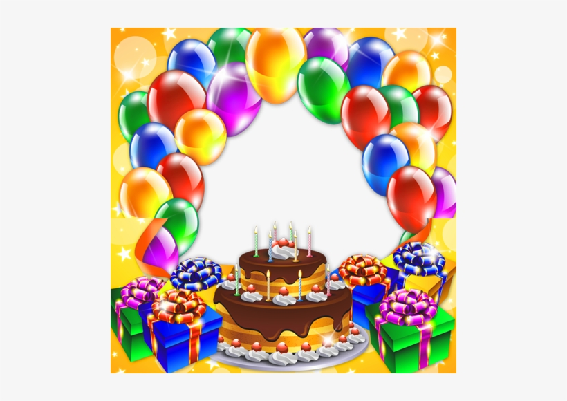 Create Frame With Custom Photo And Your - Birthday Cake With Photo Frame, transparent png #854000