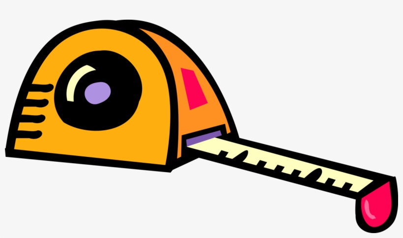 Vector Illustration Of Tape Measure Or Measuring Tape, transparent png #854097