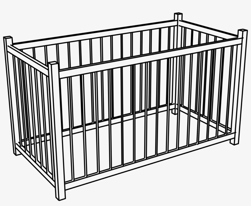 Vector Freeuse Library Baby Big Image Png Crib Clipart Black And