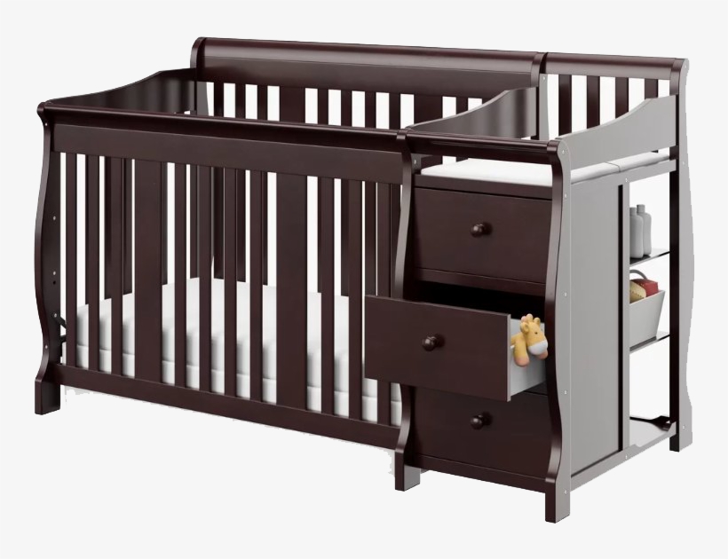 What Is A Convertible Baby Crib With Changing Table - Storkcraft Portofino 4-in-1 Convertible Crib, transparent png #854787