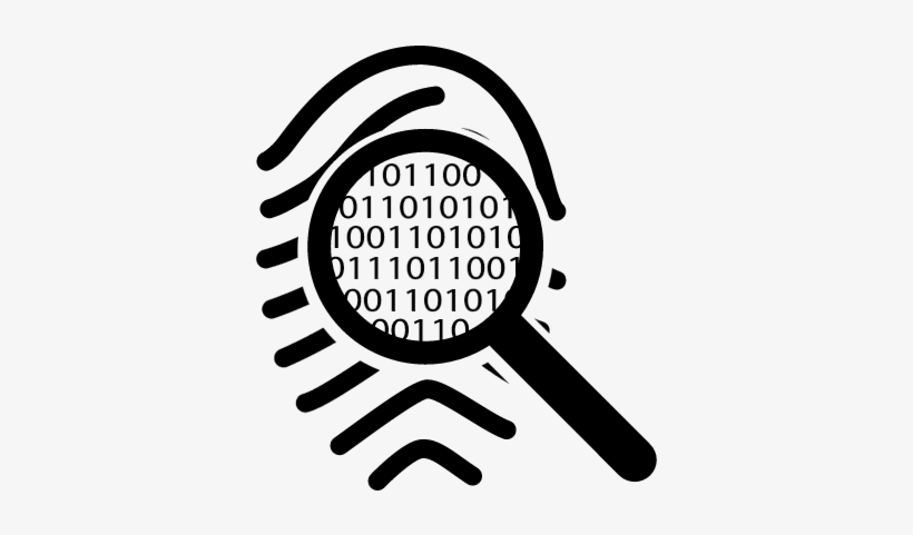 Viewing A Fingerprint Mark Like Binary Code Vector - Binary Code, transparent png #855118