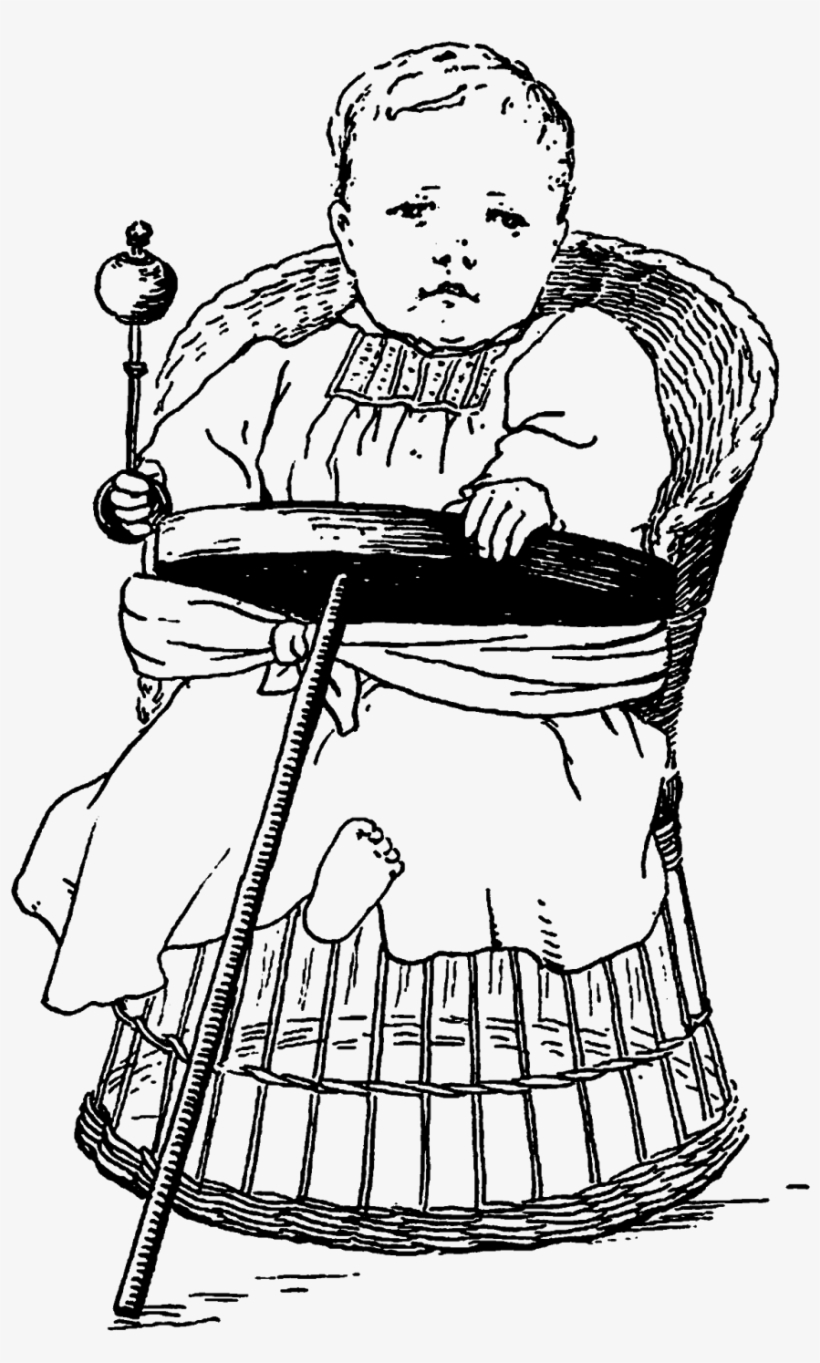 Baby Download Rattle Vintage Illustration - Illustration, transparent png #855226