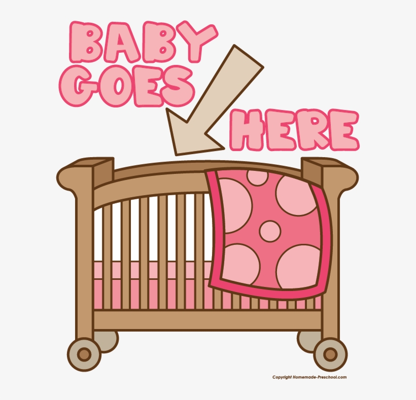 Pink Clipart Baby Crib - Infant Bed, transparent png #855529