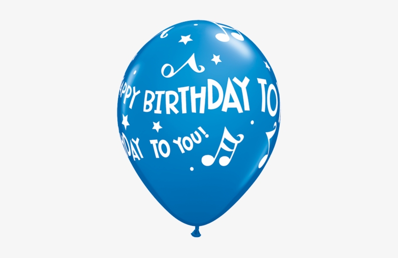 Bouquet Of 7 Latex Mn Hpy Bday Dark Blue Balloon - Happy Birthday To You Musical Notes, transparent png #856704