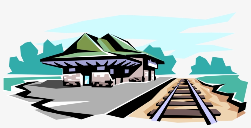 Vector Illustration Of Railway Train Passenger Station - Train Station Cartoon Transparent - Free Transparent PNG Download - PNGkey Vector Illustration Of Railway Train Passenger Station - Train Station Cartoon Transparent - Free Transparent PNG Download - PNGkey