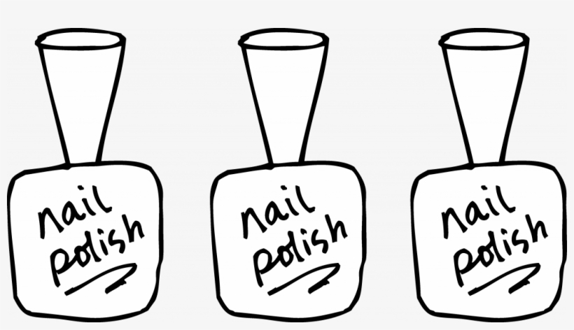 Unique Nail Polish Coloring Page Free Clip - Nail Polish For Coloring, transparent png #856778