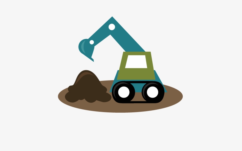 Backhoe Svg File Excavator Svg File Tractor Svg Files - Excavator Cartoon Png, transparent png #856780