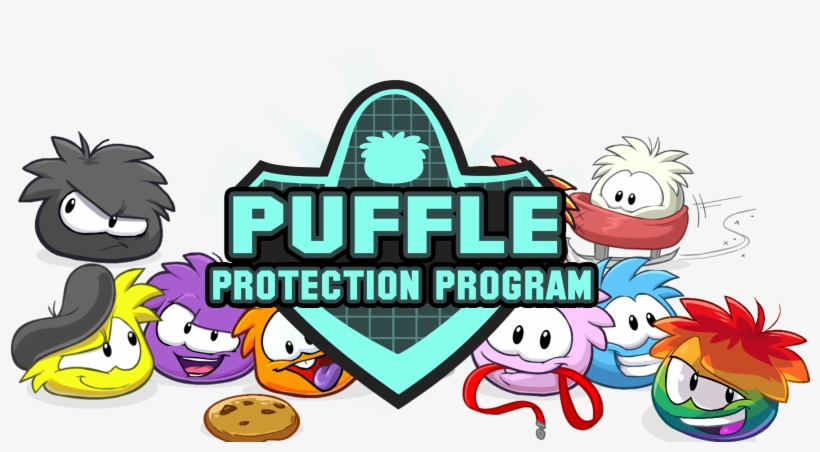 Puffle Logo By Cool Pixels - Cartoon, transparent png #857216
