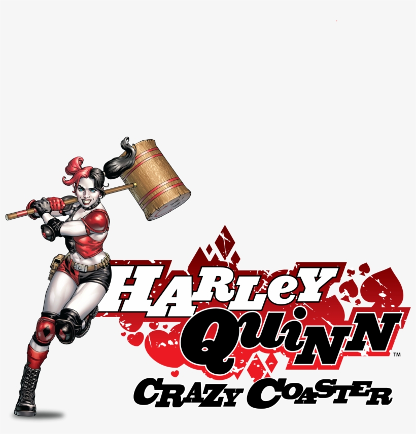 Harley Quinn Crazy 8 Coaster Logo Rgb H - Harley Quinn Crazy Coaster Logo, transparent png #857639