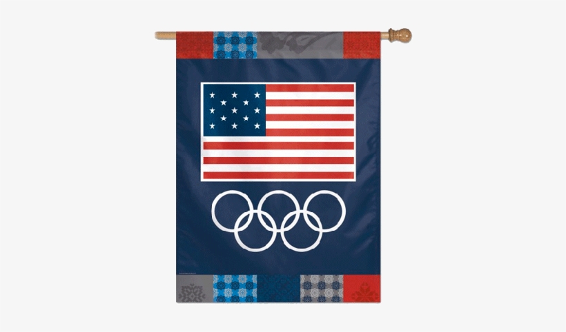 Usoc Olympic Rings Banner - Usa Flag Olympics, transparent png #857643
