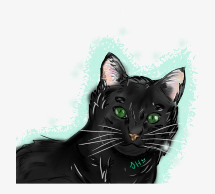 Re Black Cat W/ Green Eyes, transparent png #857941