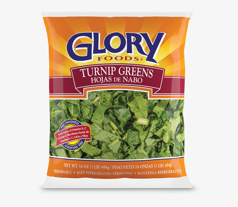 Fresh Turnip Greens - Glory Collard Greens In A Bag, transparent png #858063