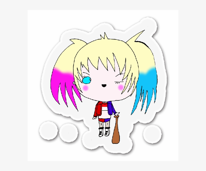 Harley Quinn Clipart Kawaii - Harley Quinn Kawaii Stickers, transparent png #858205