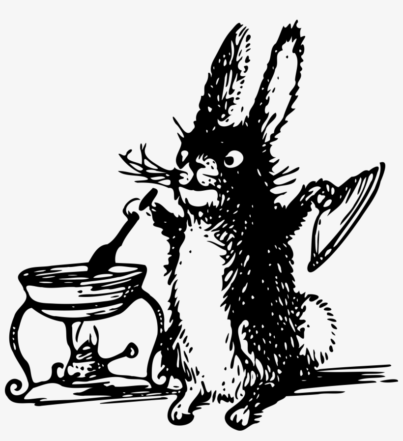 Free Vector Tom A Cooking Rabbit Clip Art - Rabbit Cooking, transparent png #858255