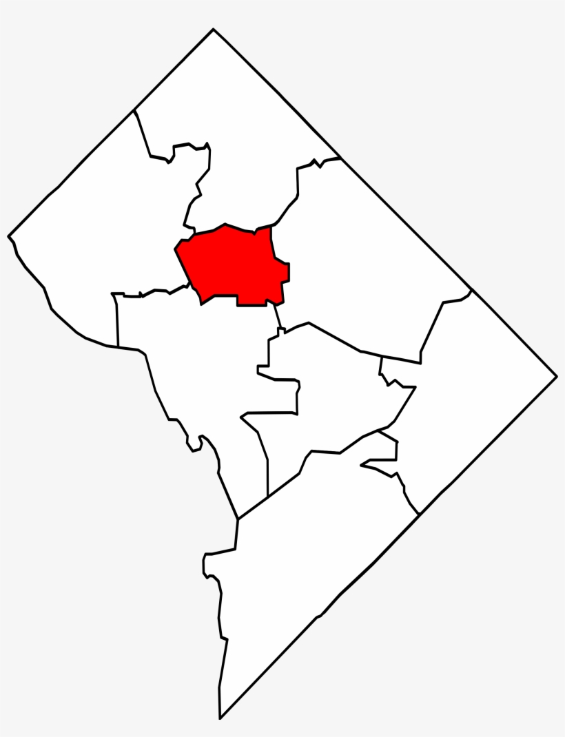 Open - Dc Ward Map, transparent png #858296