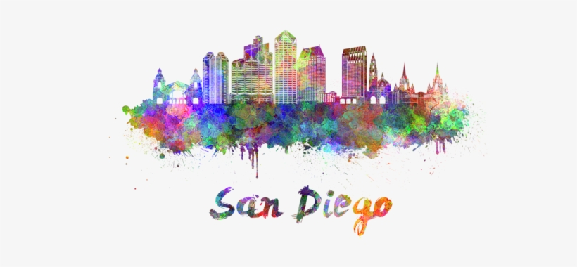 Bleed Area May Not Be Visible - Charlotte City Skyline Art, transparent png #858437