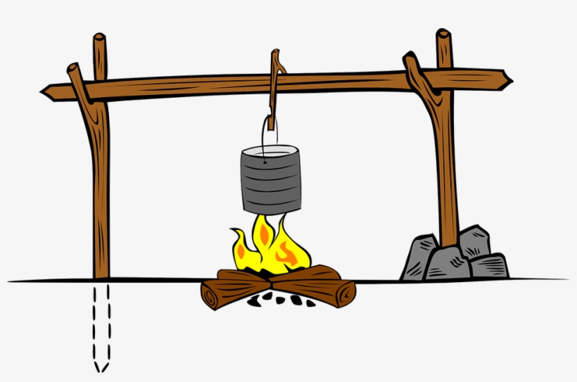 Flame Clipart Cooking - Camp Cooking Clipart, transparent png #858576
