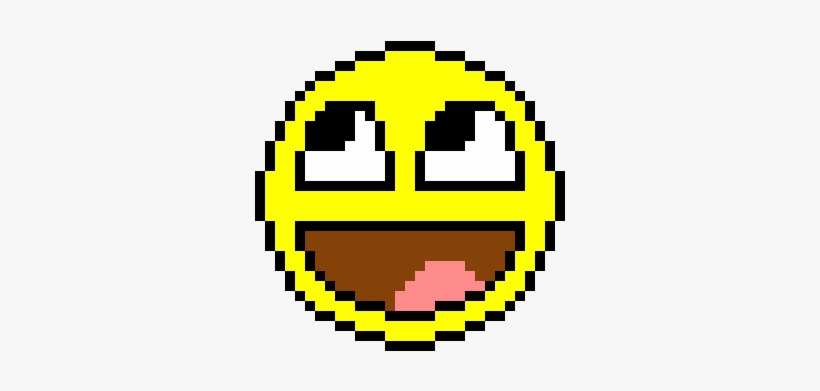 Lol Face - Pixel Smiley Face Png, transparent png #858596