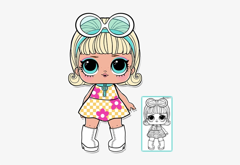 Go Go Gurl Coloring Page - Go Go Gurl Lol Doll, transparent png #858797