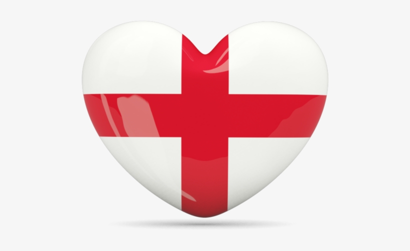 Illustration Of Flag Of England - England Flag In A Heart, transparent png #8500470