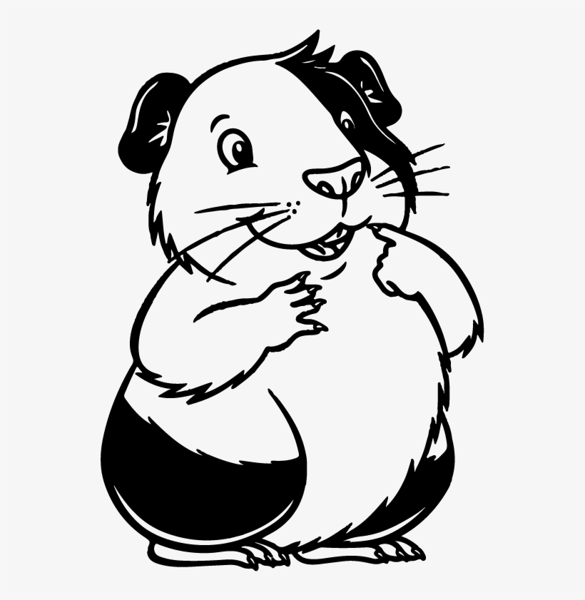 46193 Sticker Cochon De Inde - Guineapig Vector, transparent png #8501940