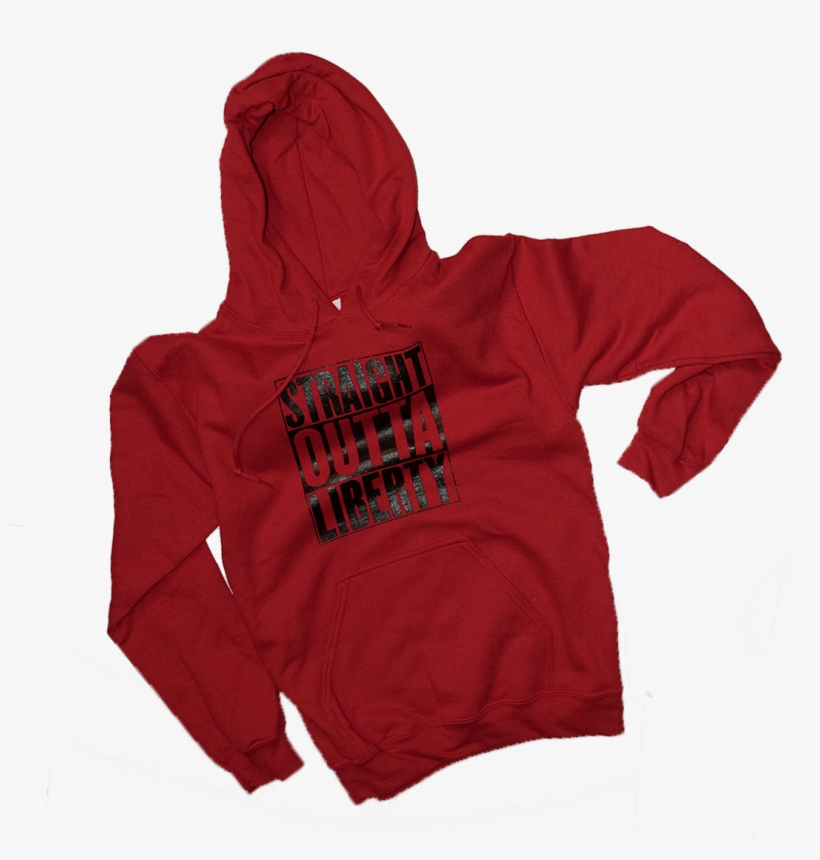 Straight Outta Liberty Hoodie In Red - Hoodie, transparent png #8502588