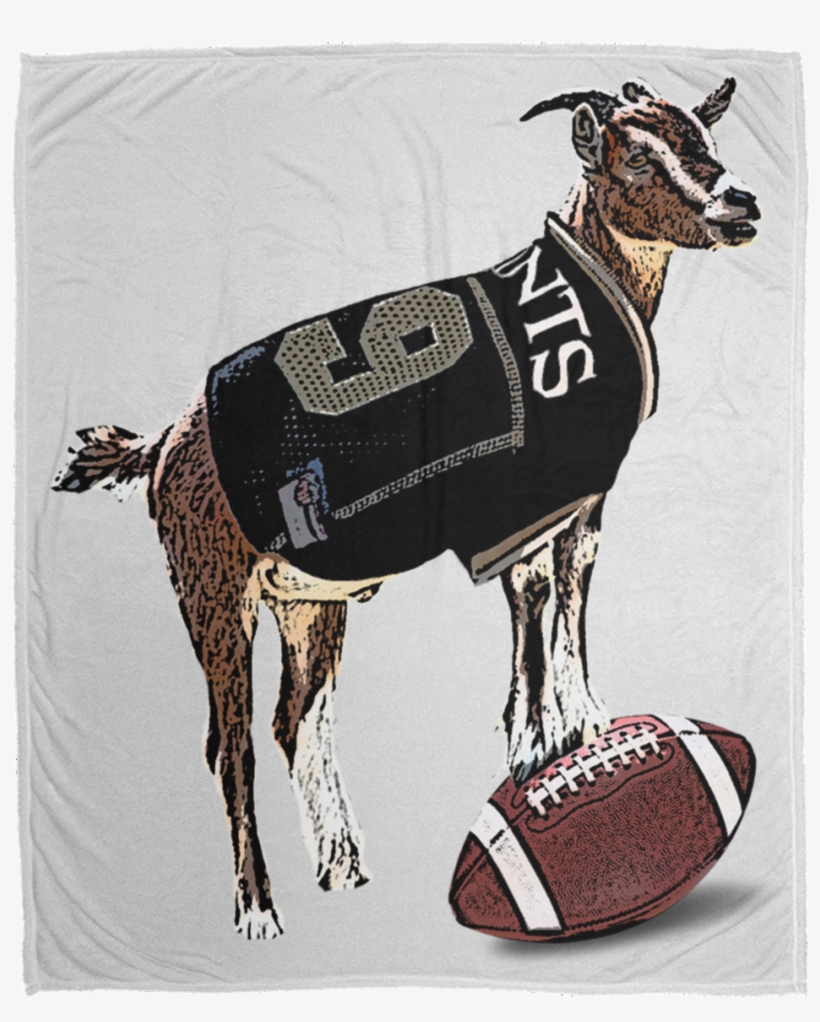 Drew Brees Goat Velveteen Micro Fleece Blanket Large - Drew Brees Goat Shirt, transparent png #8503374