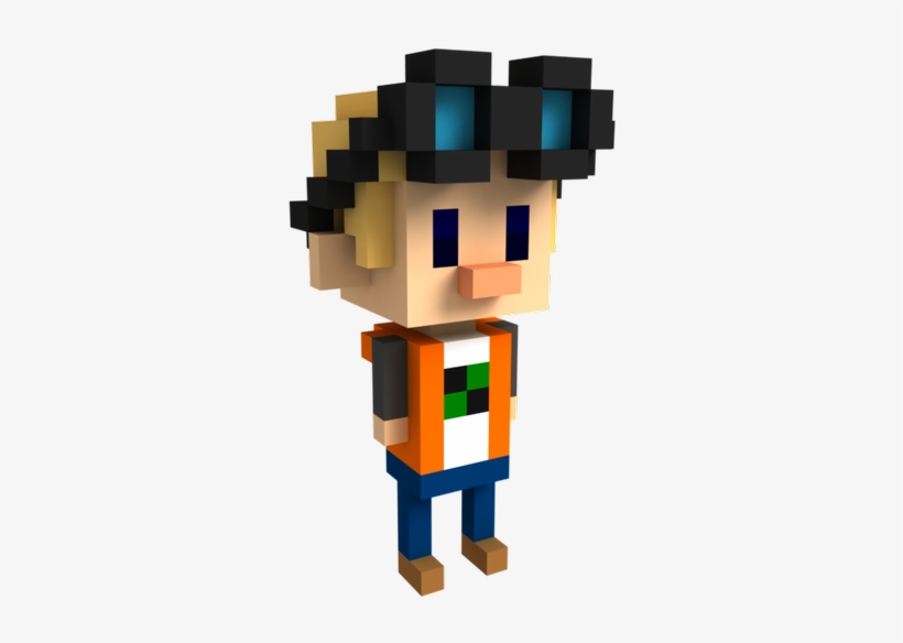 “updated My Voxel Character To Look More Like My Minecraft - Voxel Character, transparent png #8503388