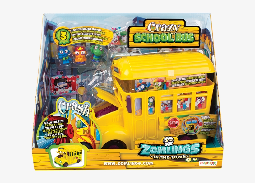 Zomlings Crazy School Bus - Autobus Zomlings, transparent png #8503944
