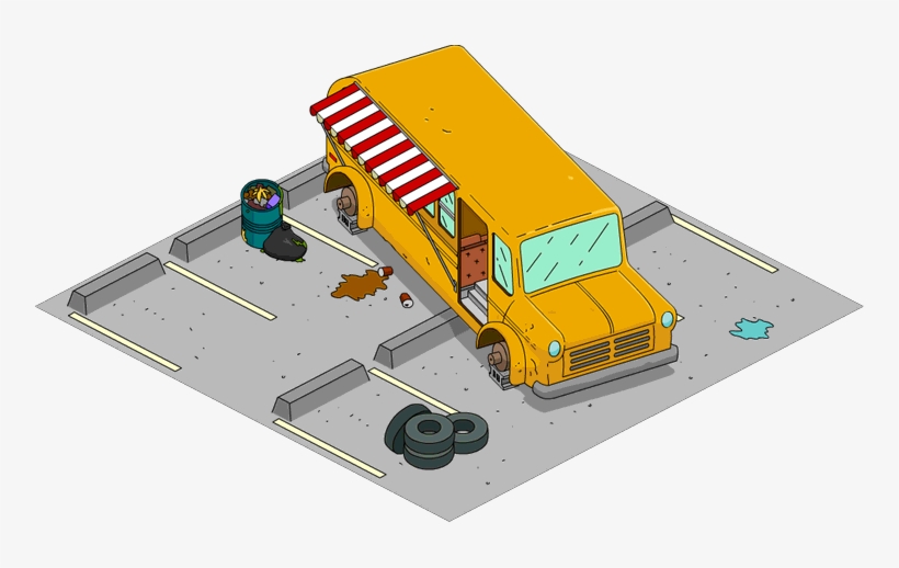 School Bus Tapped Out - Otto The Simpsons Tapped Out, transparent png #8504000