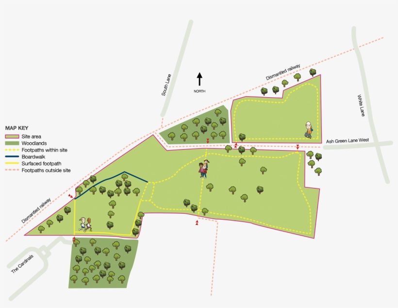 Ash Green Meadow - Map, transparent png #8504115