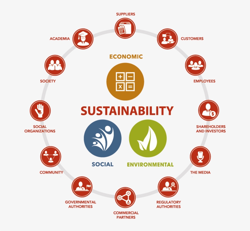 The Model Contains The Main Lines Of Action In The - Ejes De La Sustentabilidad, transparent png #8505180